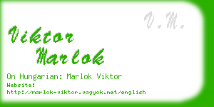 viktor marlok business card